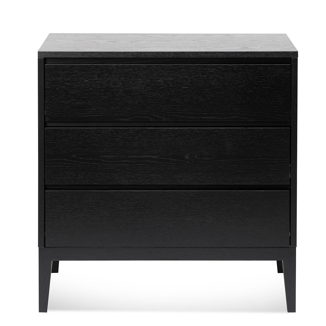 Black Oak  3 Drawers Dresser Unit