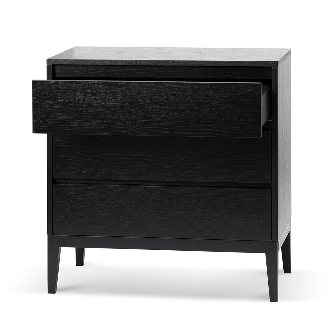 Black Oak  3 Drawers Dresser Unit