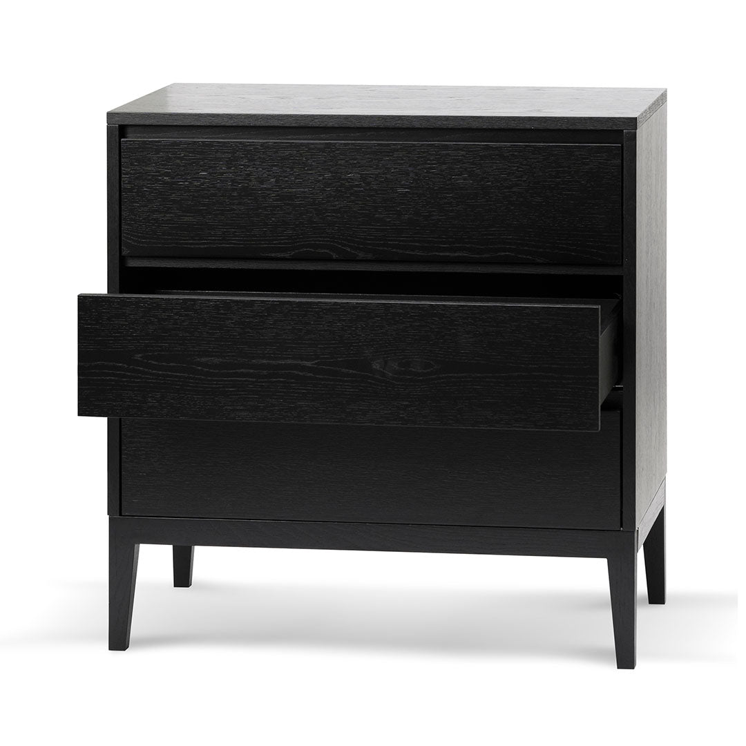 Black Oak  3 Drawers Dresser Unit