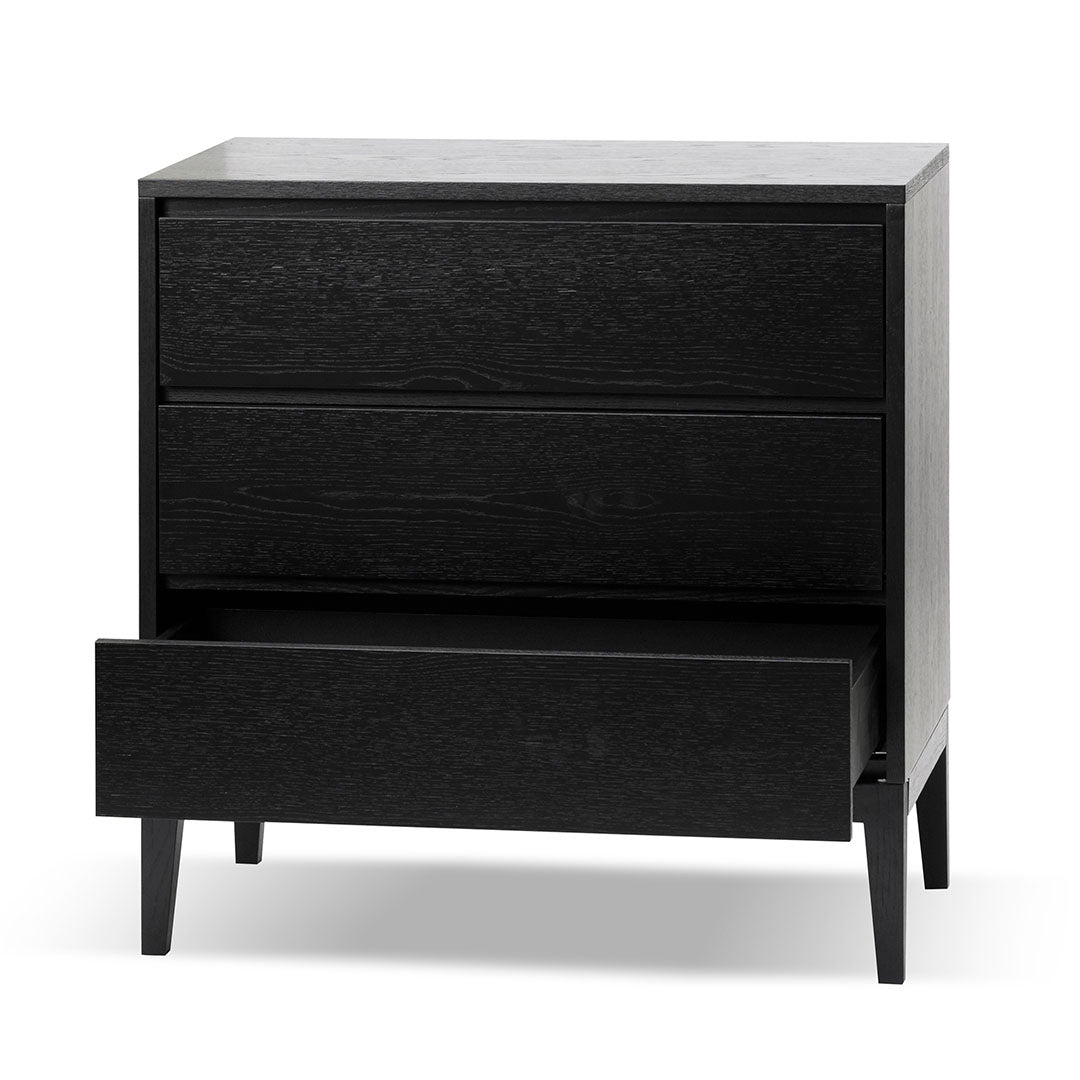 Black Oak  3 Drawers Dresser Unit