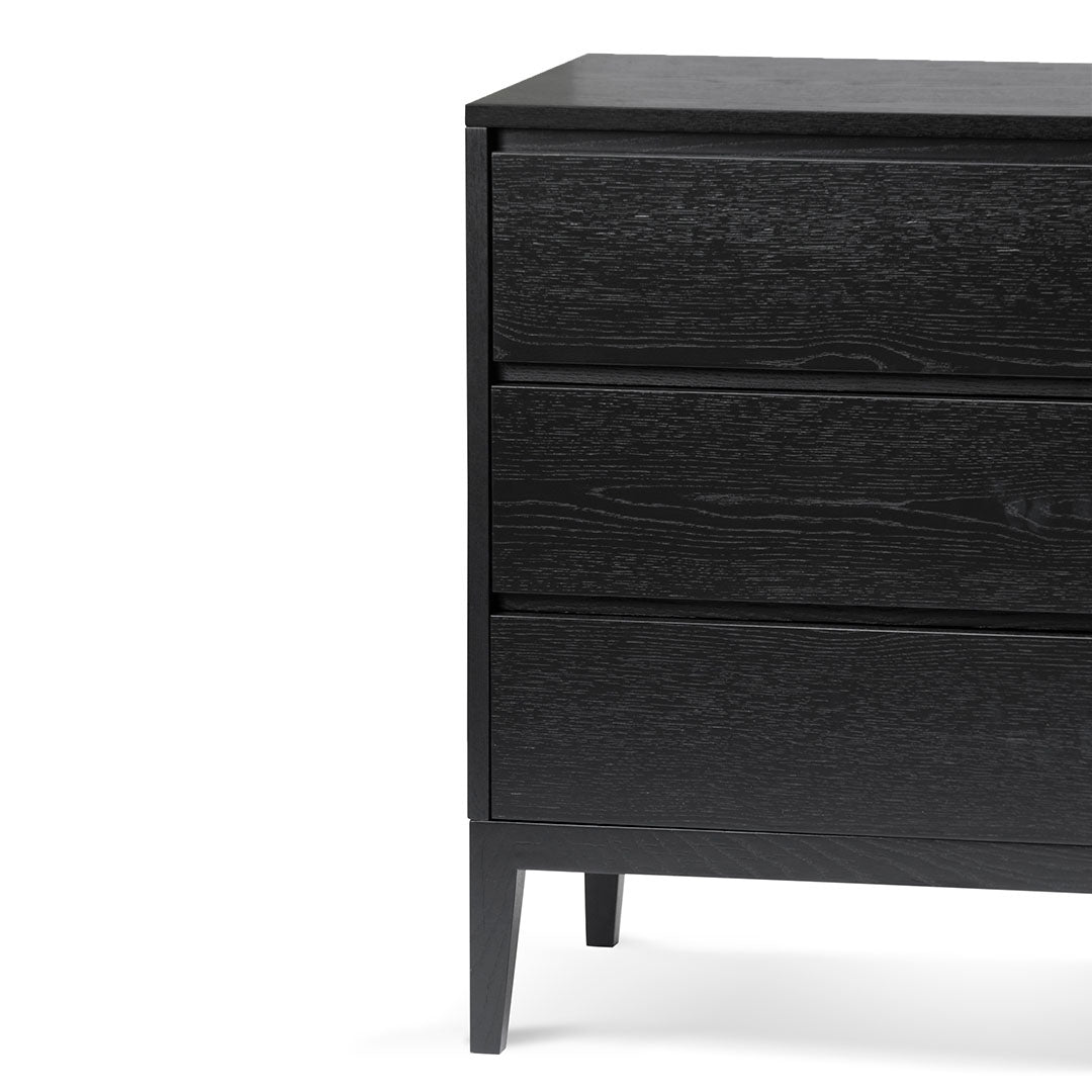 Black Oak  3 Drawers Dresser Unit