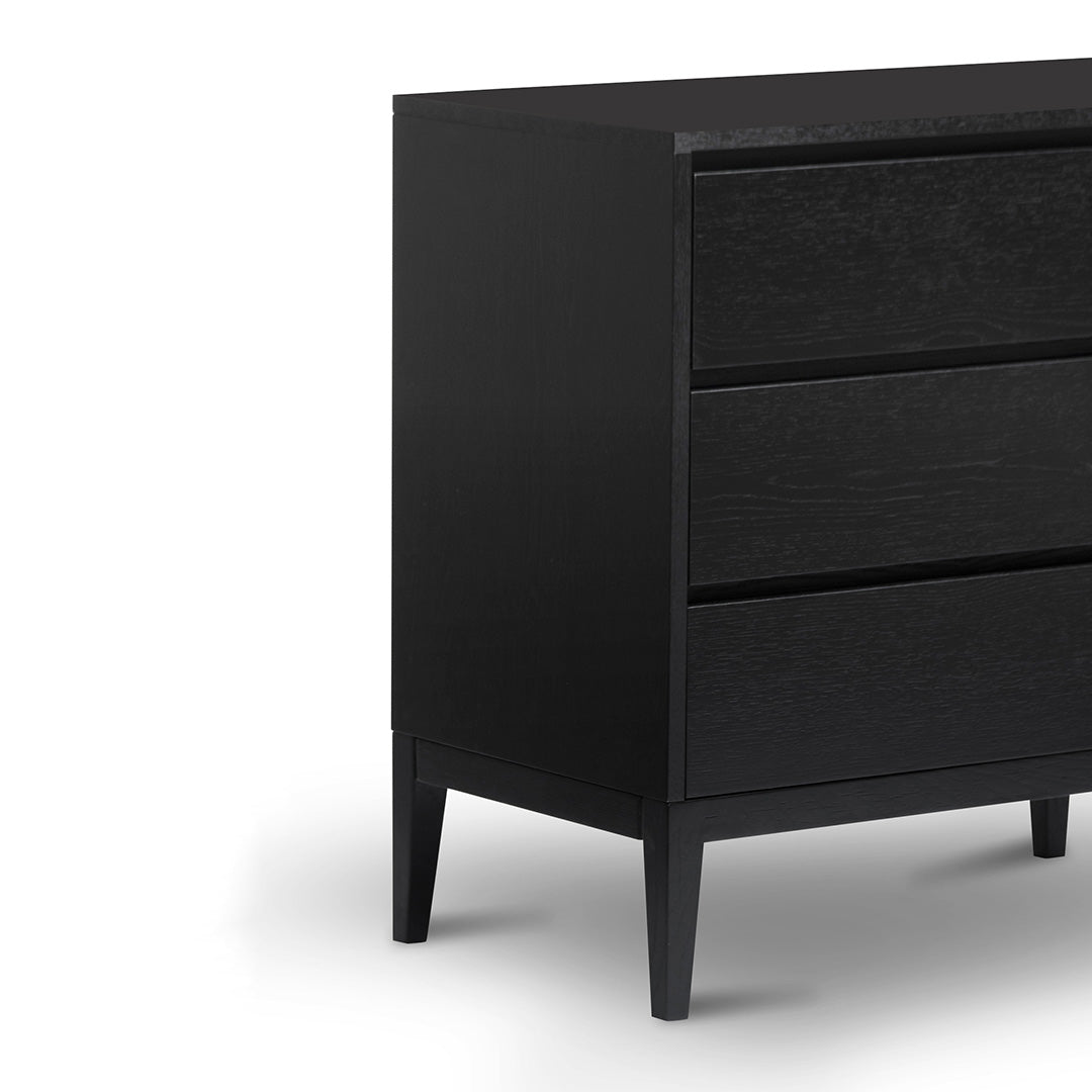 Black Oak  3 Drawers Dresser Unit