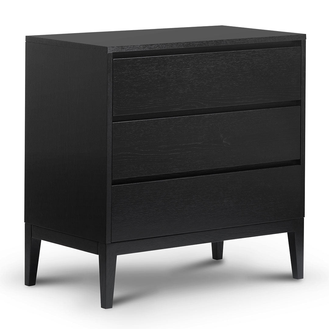 Black Oak  3 Drawers Dresser Unit