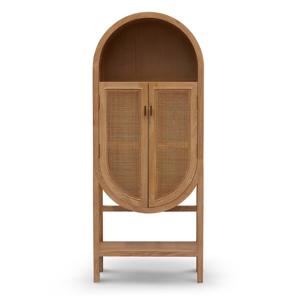 65.5cm Rattan Door Cabinet - Natural