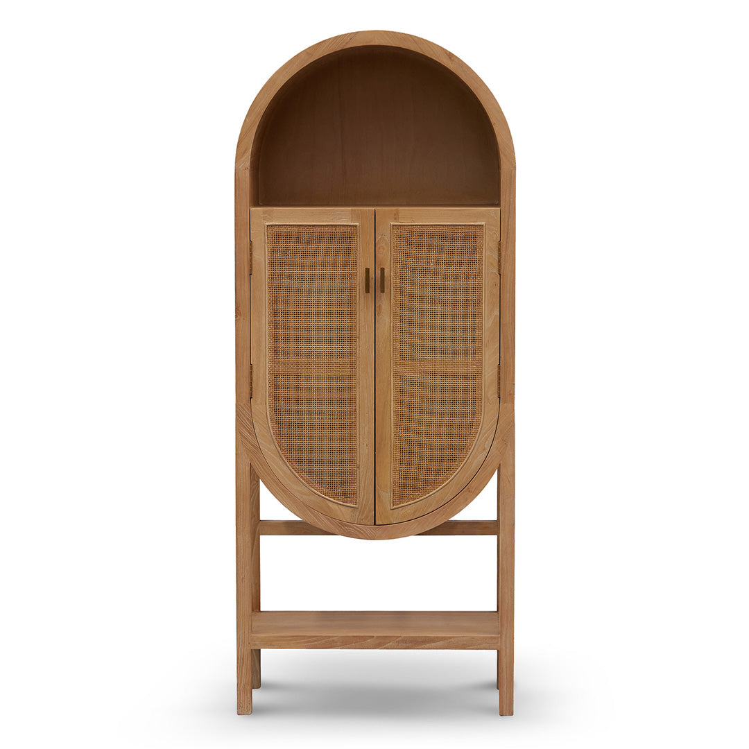 65.5cm Rattan Door Cabinet - Natural