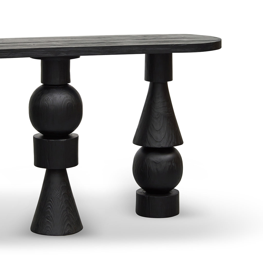 Jak Console Table Jack 1.6m Console Table - Full Black — Woven Space