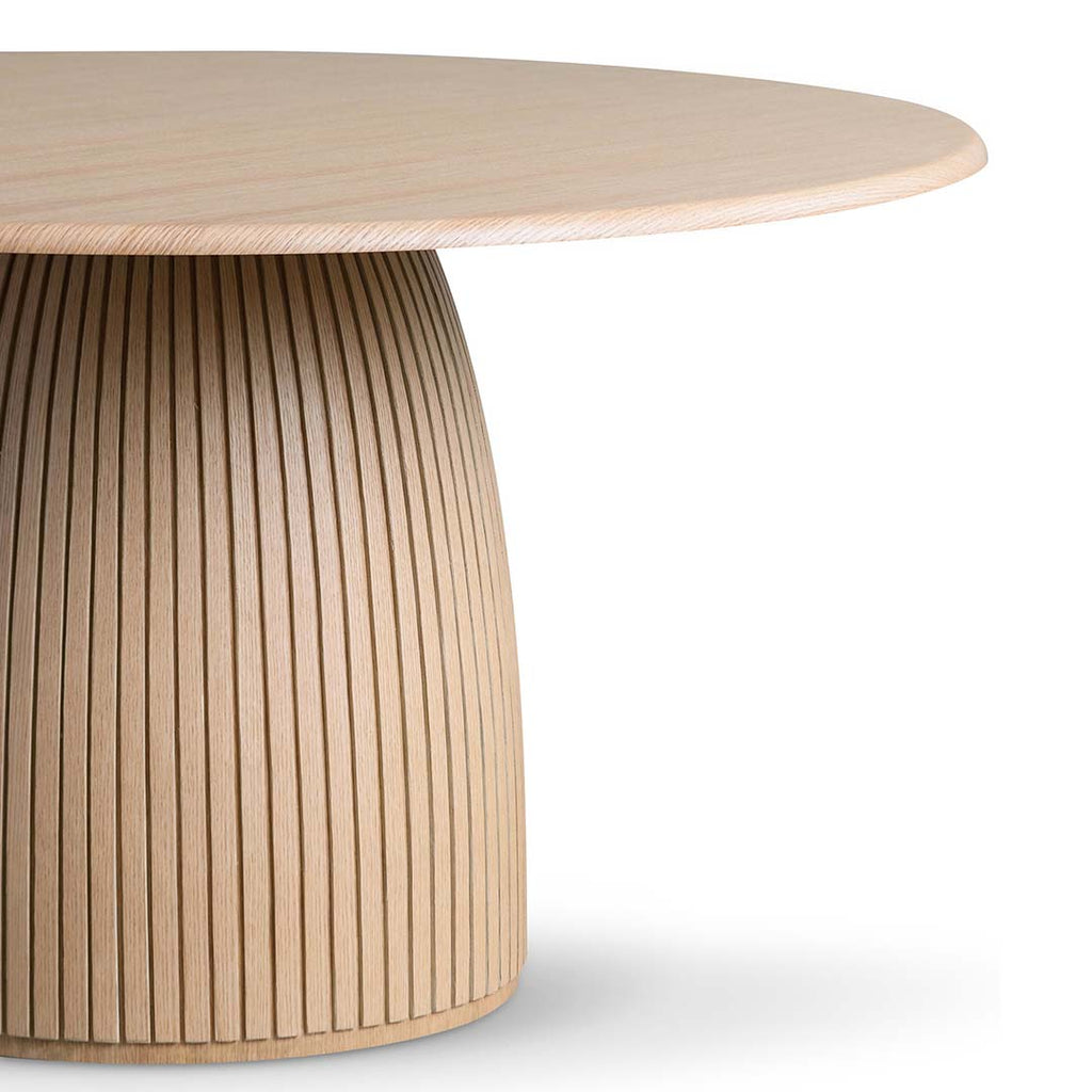 Solid Oak 1.4m Round Dining Table - Natural
