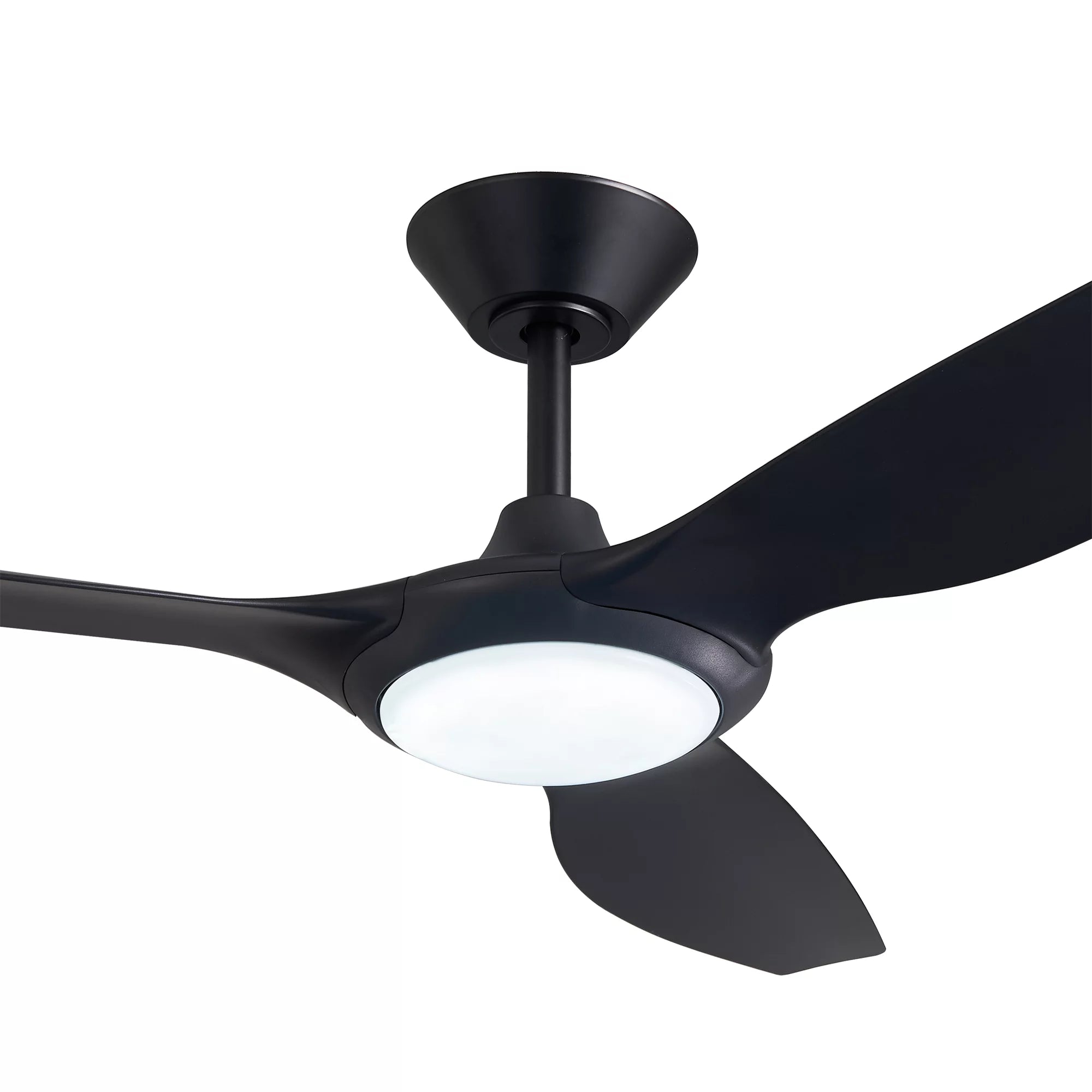 360 Fans Delta 56″ (142cm) Black 3 Blade DC Ceiling Fan with 18W CCT LED Light & Remote Control