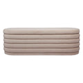Demi Storage Bench Ottoman - Nude Velvet