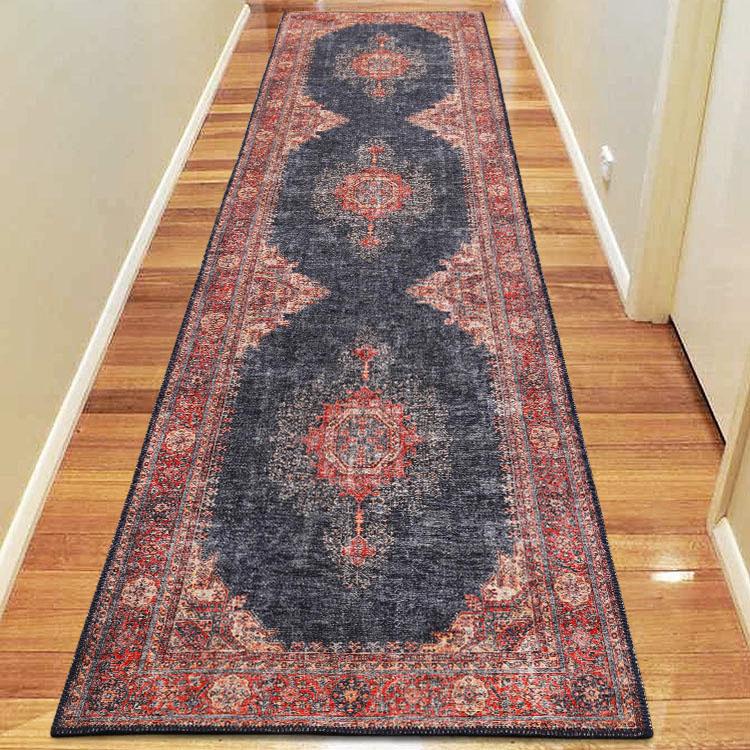 Saray Rugs Devon  Navy Hallway Runner 24