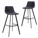 Duke 80cm Bar Stool in Black Fabric (Set of 2)