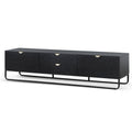 Esme 2m Wooden TV Entertainment Unit - Black
