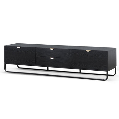 Esme 2m Wooden TV Entertainment Unit - Black