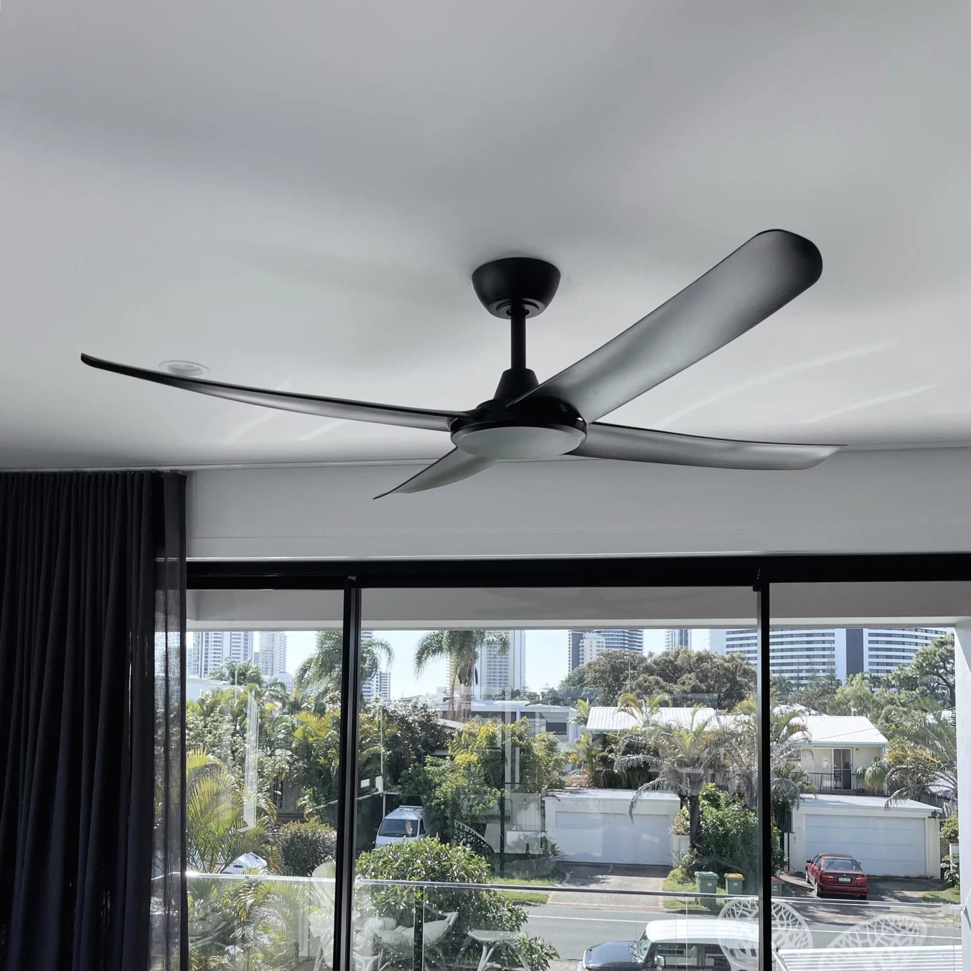 360Fans FlatJET (3/4/5) 56″ (142cm) Black Blade DC Ceiling Fan & Remote Control