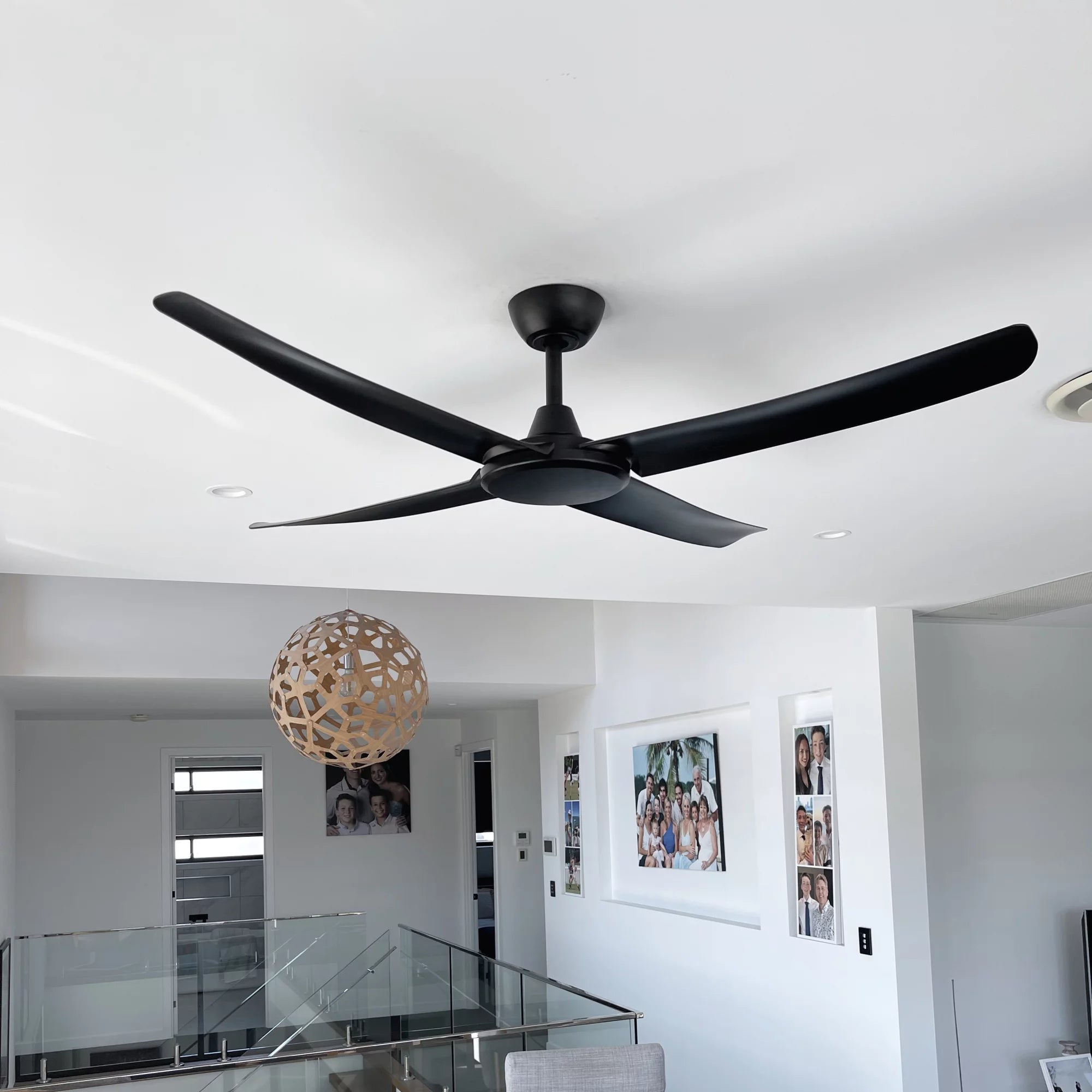 360Fans FlatJET (3/4/5) 56″ (142cm) Black Blade DC Ceiling Fan & Remote Control