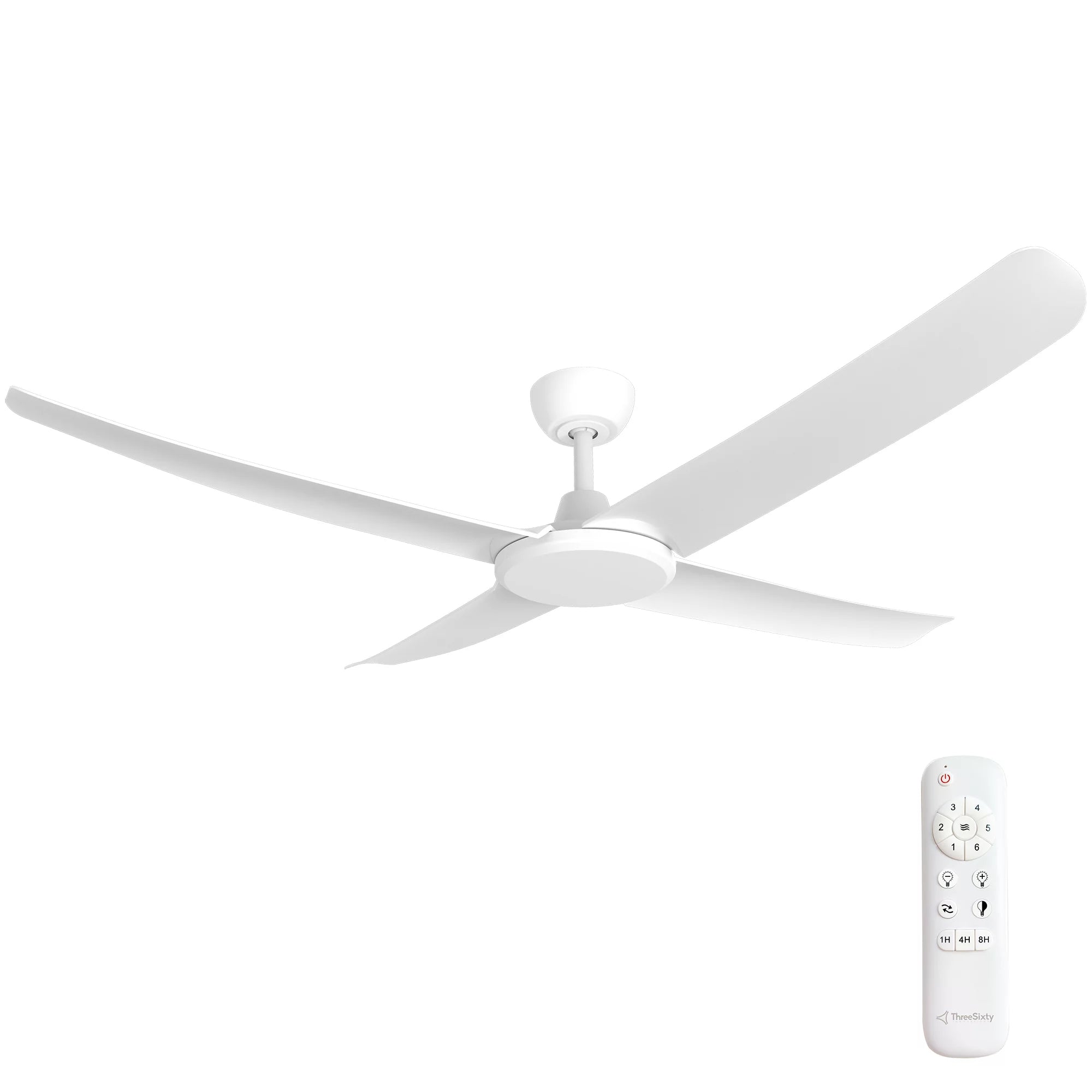360Fans FlatJET (3/4/5) 56″ (142cm) White Blade DC Ceiling Fan & Remote Control