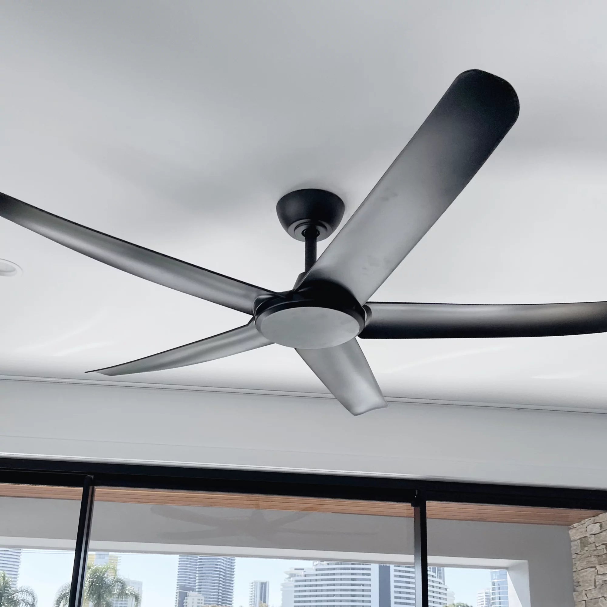 360Fans FlatJET (3/4/5) 56″ (142cm) Black Blade DC Ceiling Fan & Remote Control