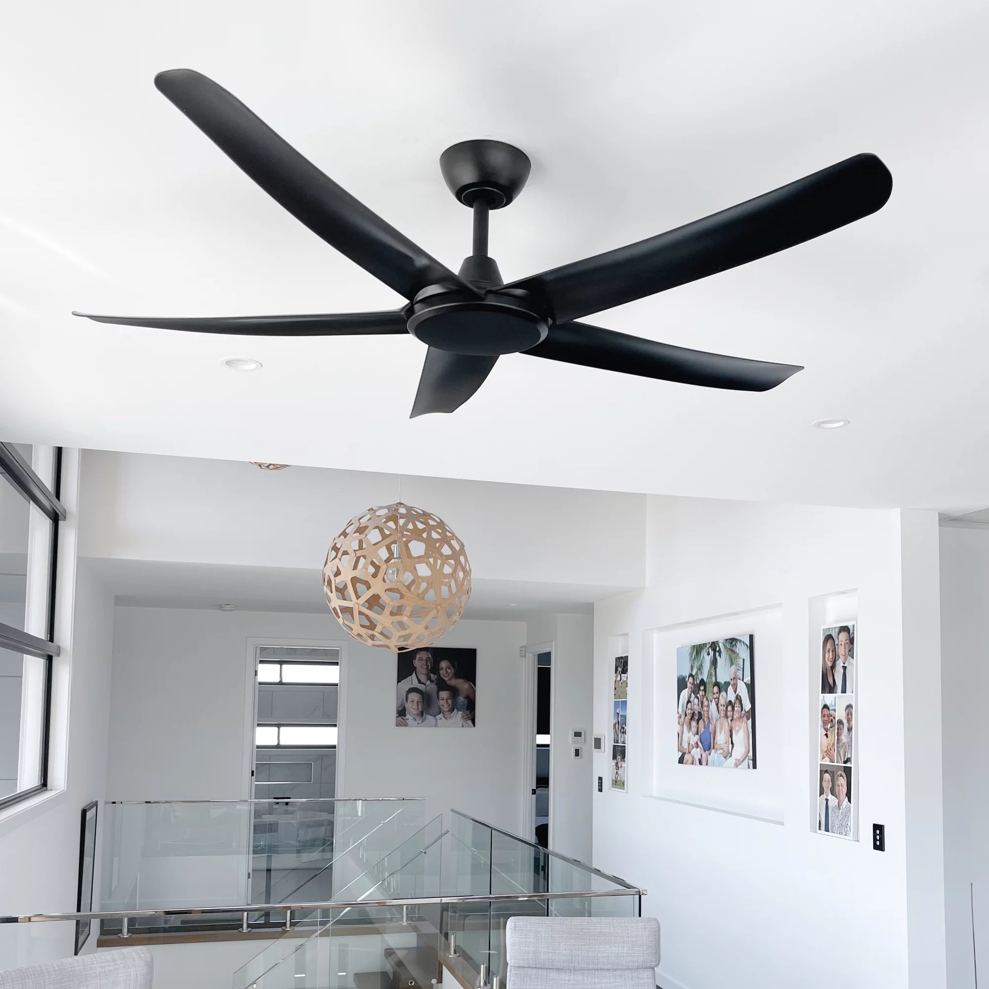 360Fans FlatJET (3/4/5) 56″ (142cm) Black Blade DC Ceiling Fan & Remote Control