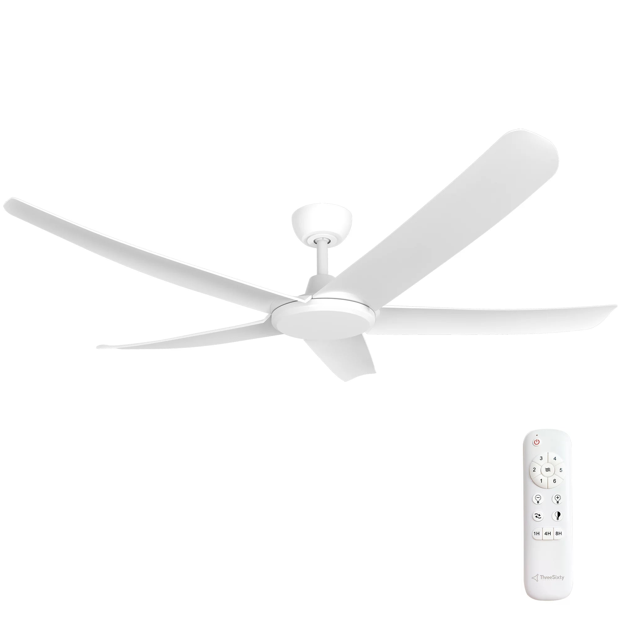 360Fans FlatJET (3/4/5) 56″ (142cm) White Blade DC Ceiling Fan & Remote Control
