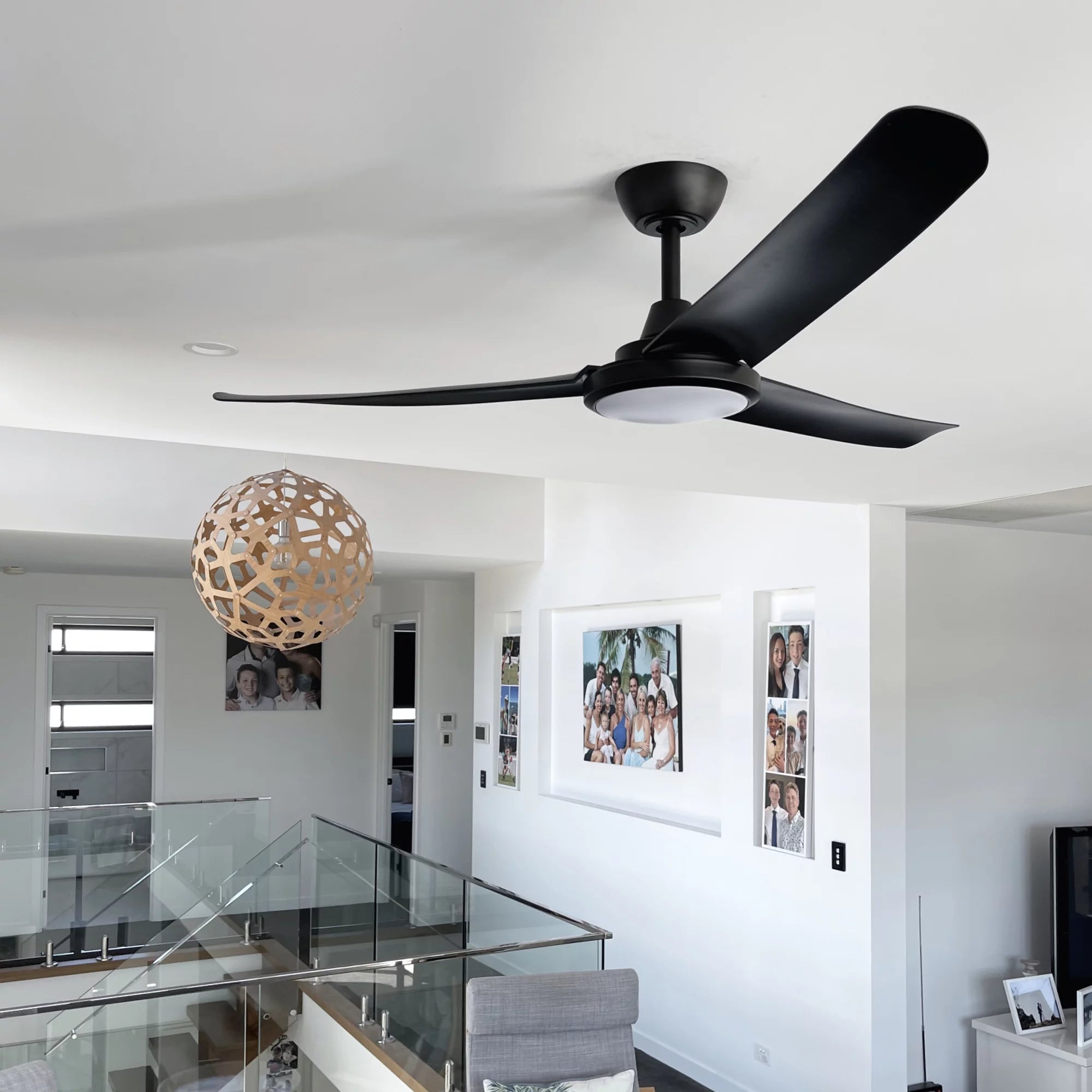 360Fans FlatJET (3/4/5) 56″ (142cm) Black Blade DC Ceiling Fan with 24W CCT LED & Remote Control