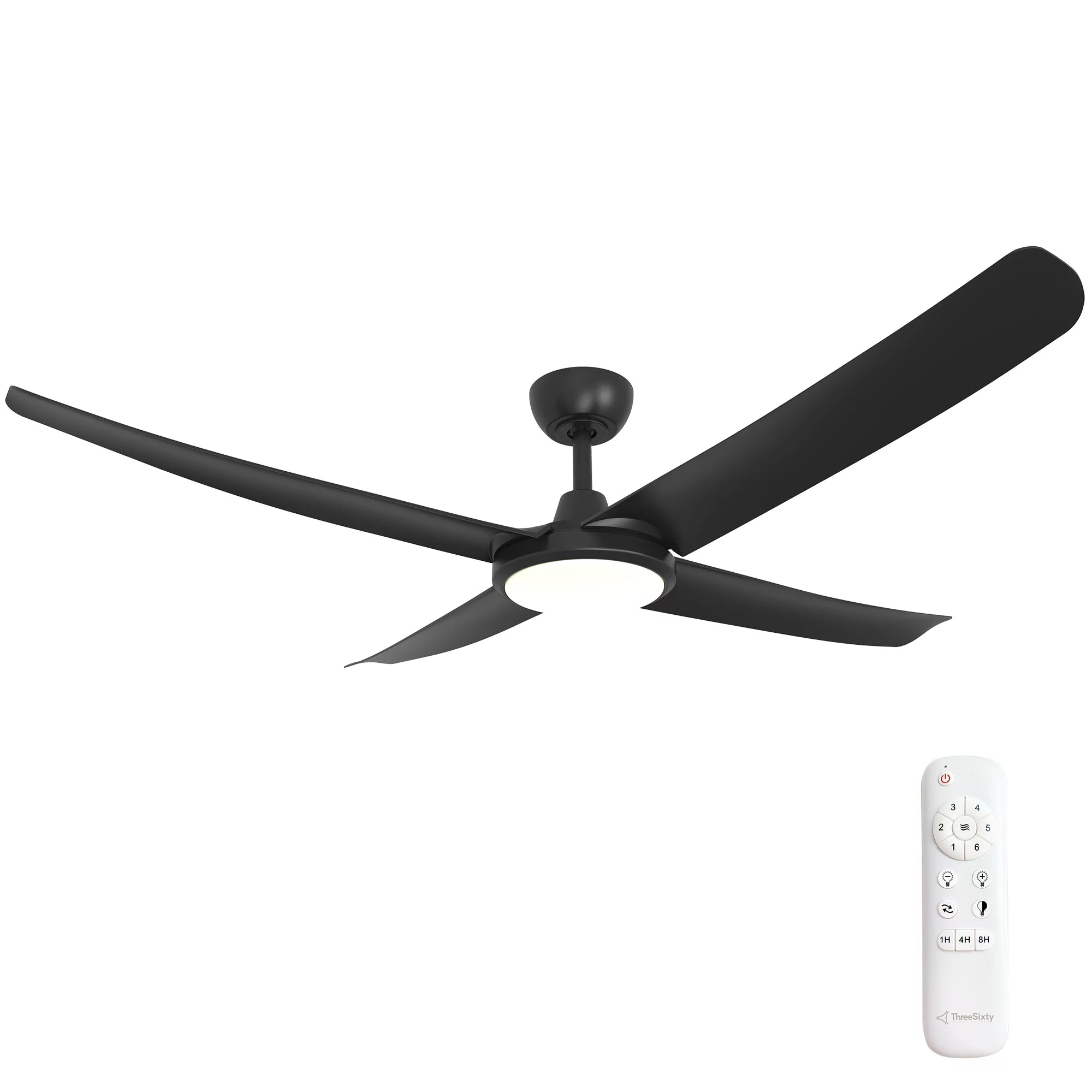 360Fans FlatJET (3/4/5) 56″ (142cm) Black Blade DC Ceiling Fan with 24W CCT LED & Remote Control