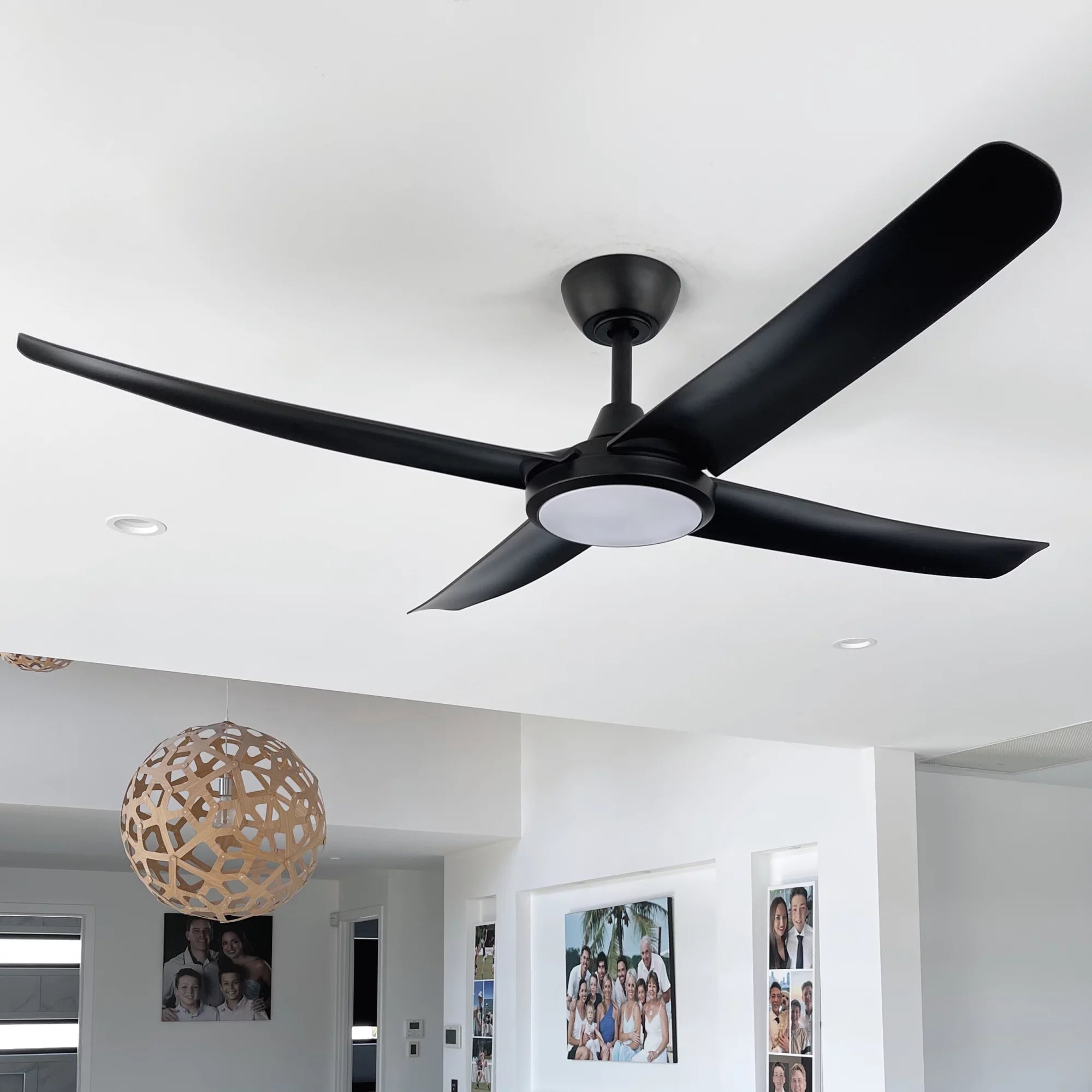 360Fans FlatJET (3/4/5) 56″ (142cm) Black Blade DC Ceiling Fan with 24W CCT LED & Remote Control