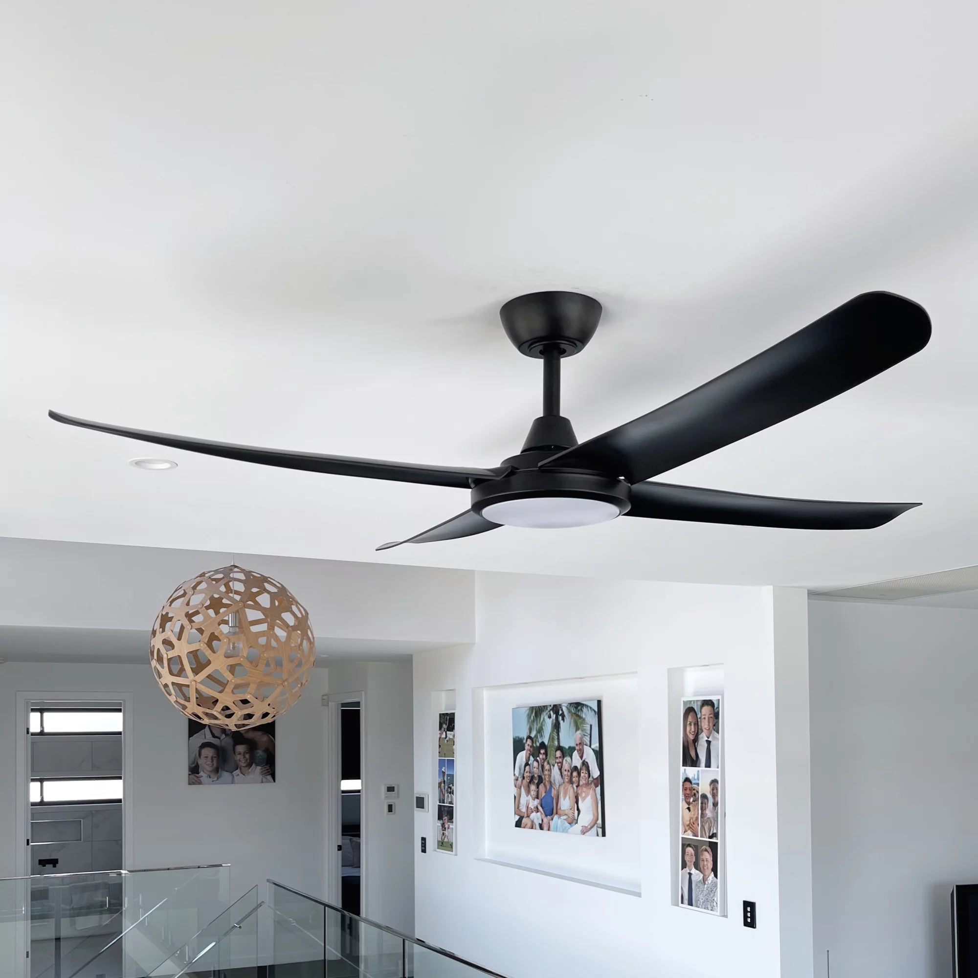 360Fans FlatJET (3/4/5) 56″ (142cm) Black Blade DC Ceiling Fan with 24W CCT LED & Remote Control