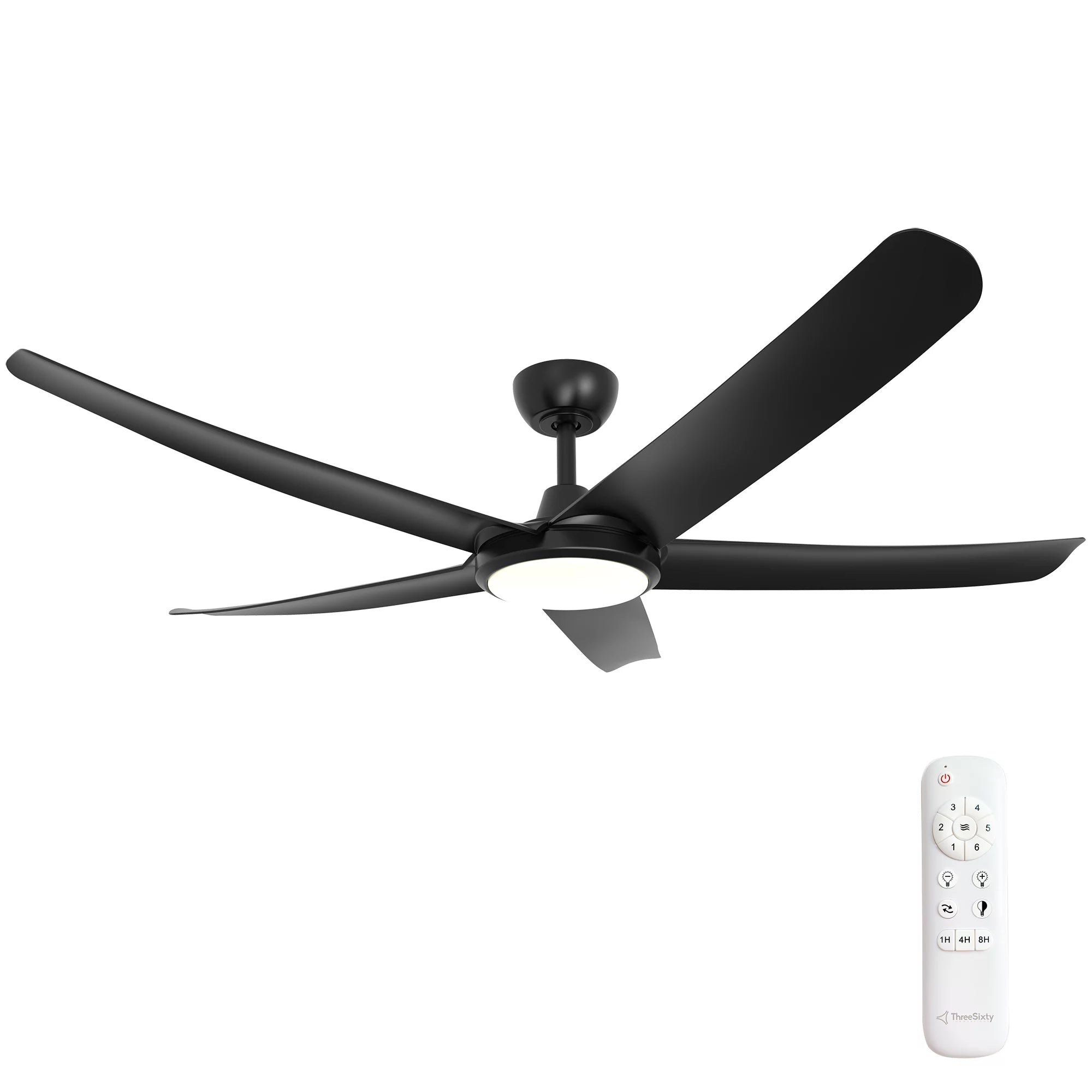 360Fans FlatJET (3/4/5) 56″ (142cm) Black Blade DC Ceiling Fan with 24W CCT LED & Remote Control