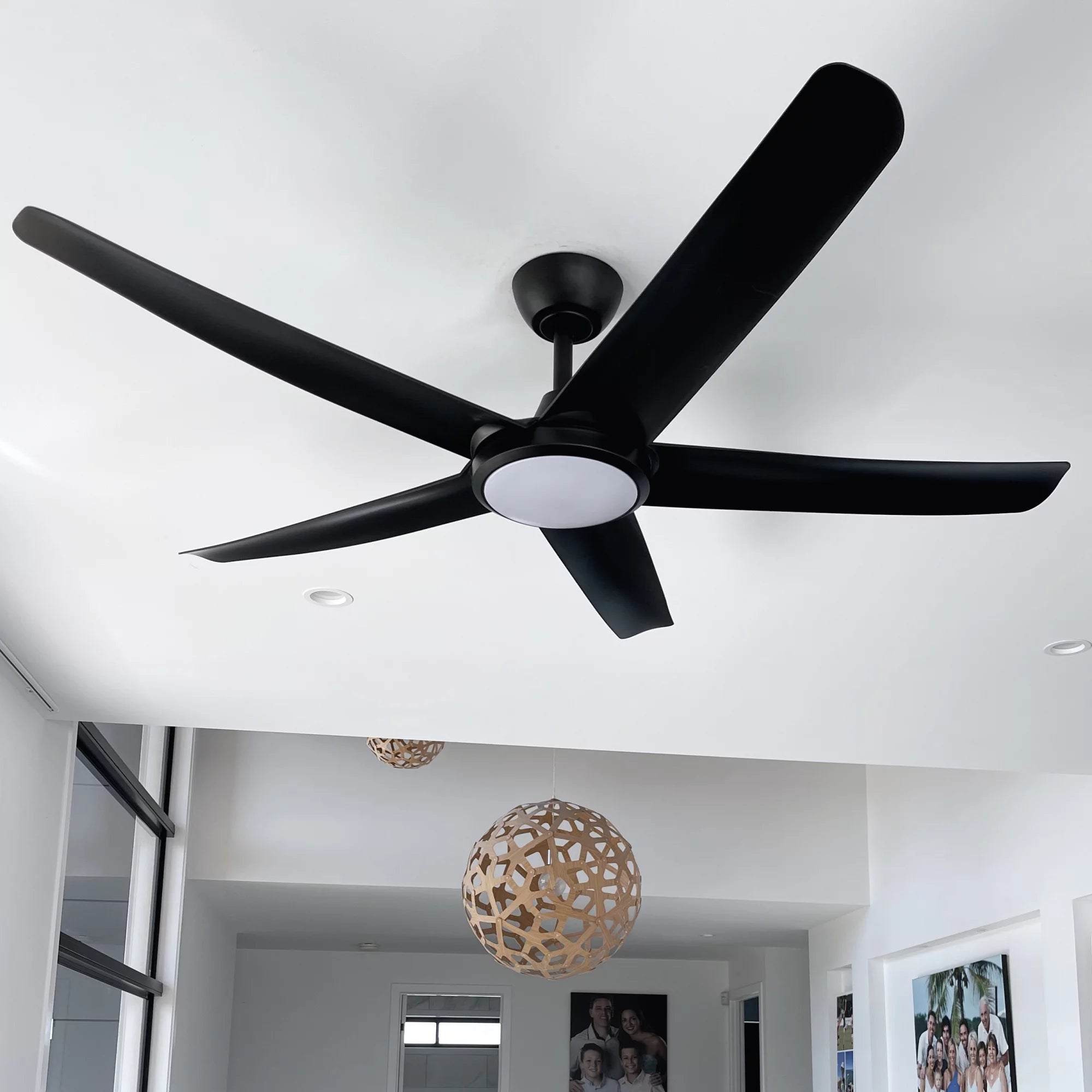 360Fans FlatJET (3/4/5) 56″ (142cm) Black Blade DC Ceiling Fan with 24W CCT LED & Remote Control