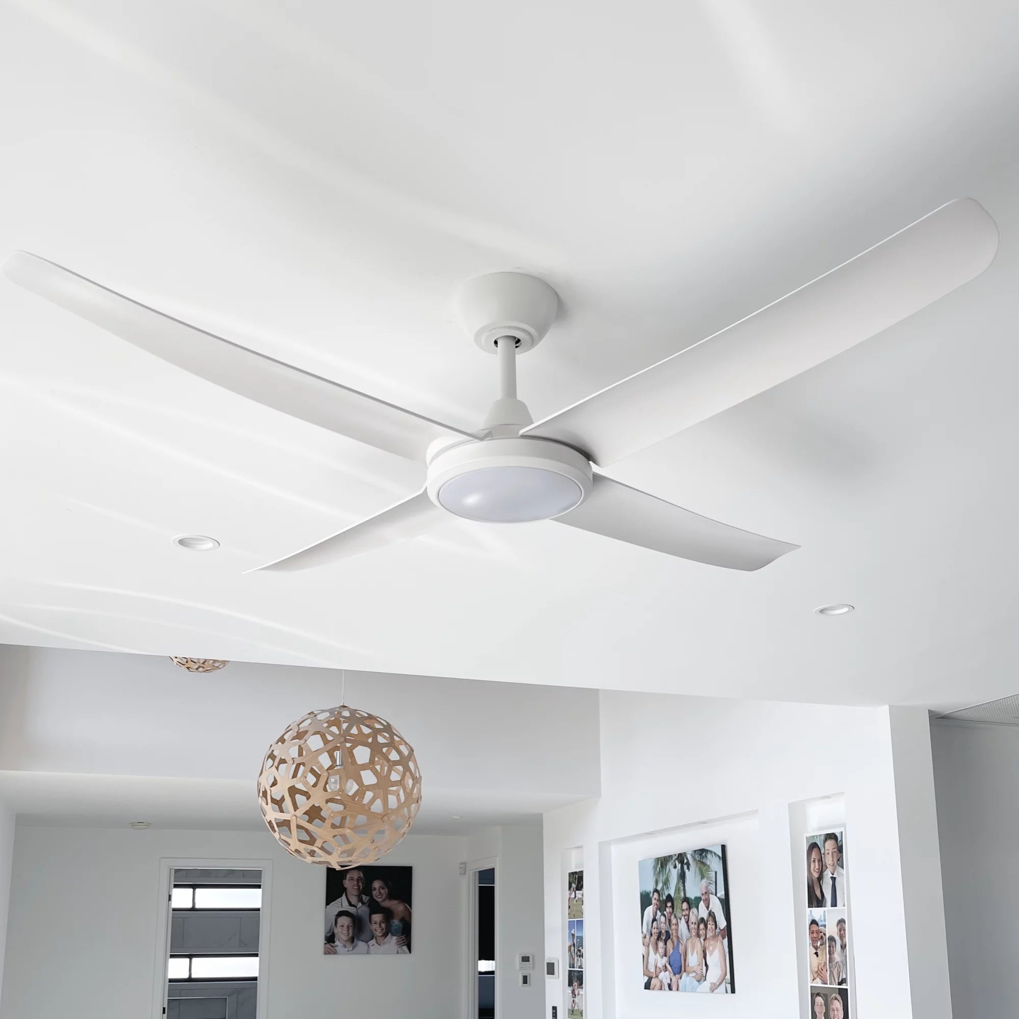 360Fans FlatJET (3/4/5) 56″ (142cm) White 3 Blade DC Ceiling Fan with 24W CCT LED & Remote Control