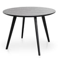 Halo 100cm Round Dining Table - Black Veneer Top