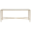 Heston Marble Console Table - Large Brass