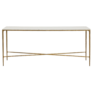 Heston Marble Console Table - Large Brass