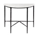 Heston Marble Demilune Table - Black