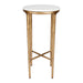 Heston Petite Marble Side Table - Brass