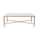 Heston Rectangle Marble Coffee Table - Brass