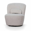 Ivory Teddy Swivel Lounge Chair 