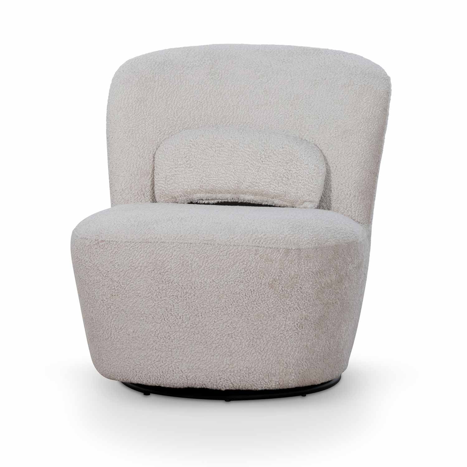Ivory Teddy Swivel Lounge Chair 