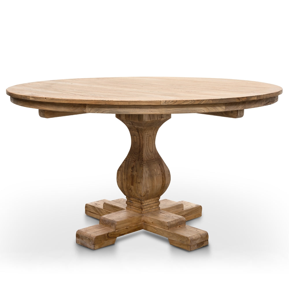 Joane Round Dining Table 140cm - Rustic Natural