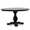 Joanne 140cm Round Dining Table - Rustic Black