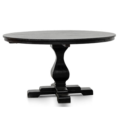 Joanne 140cm Round Dining Table - Rustic Black
