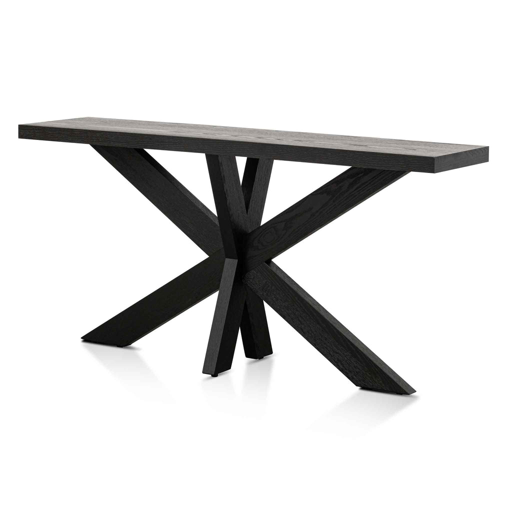 Johnathon 1.6m Console Table - Textured Espresso Black