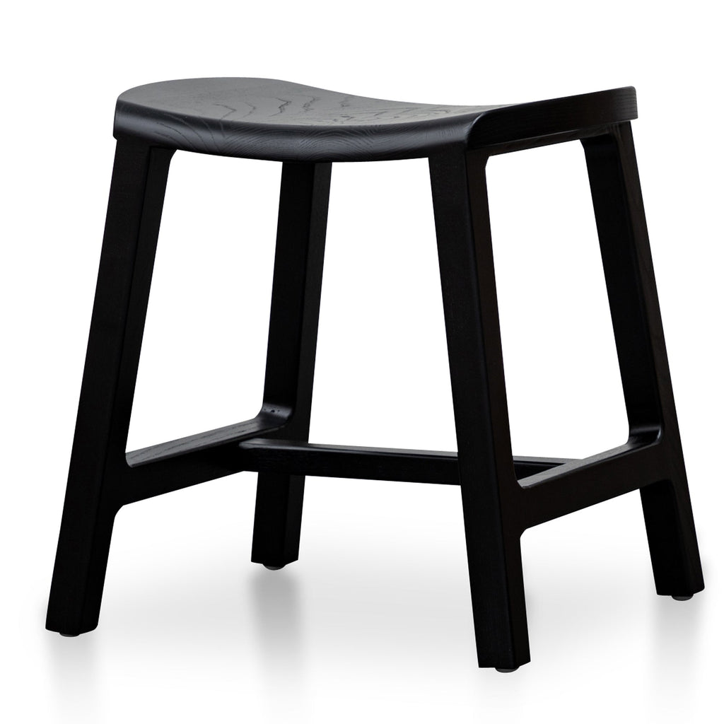 Judy Wooden Low Stool - Black