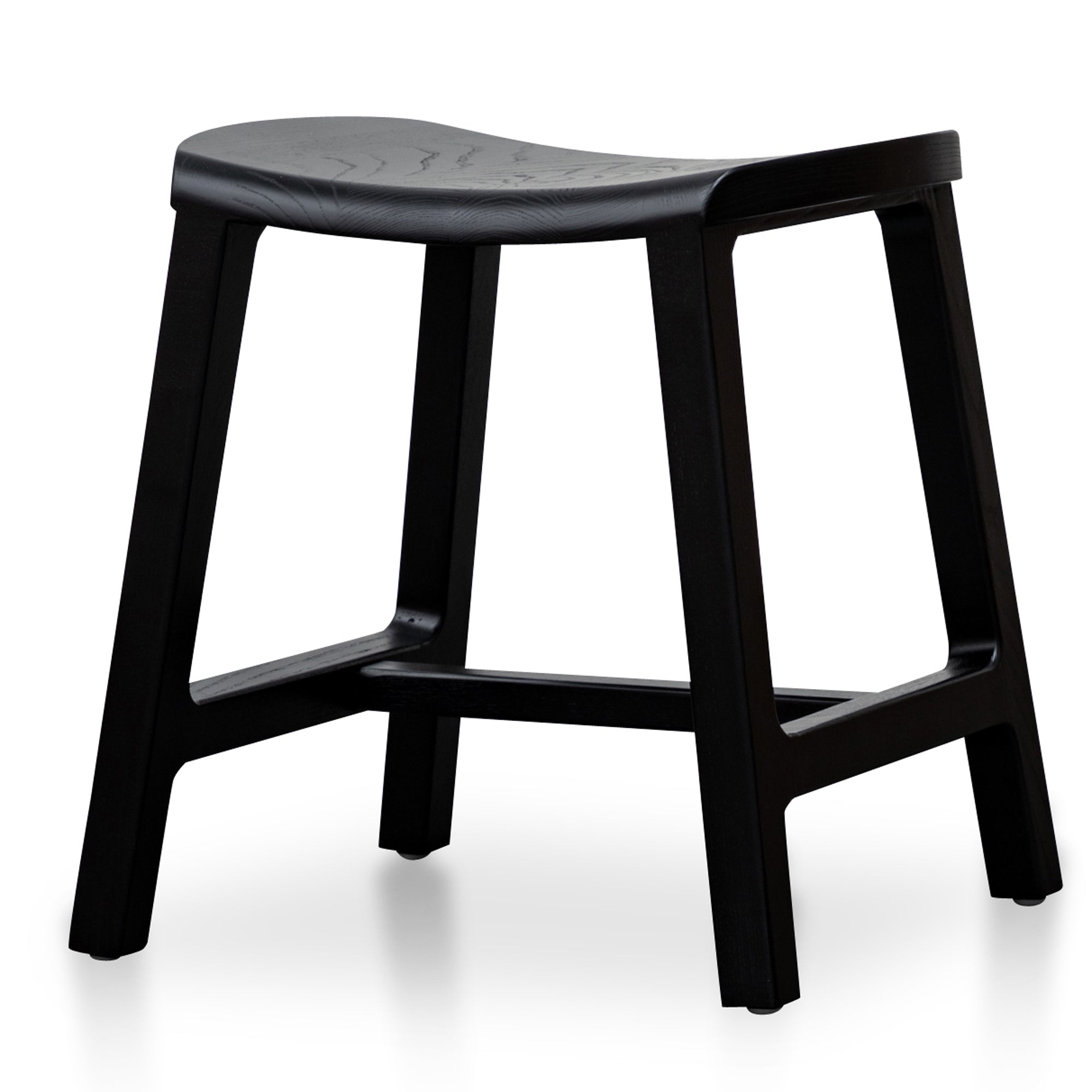 Judy Wooden Low Stool - Black
