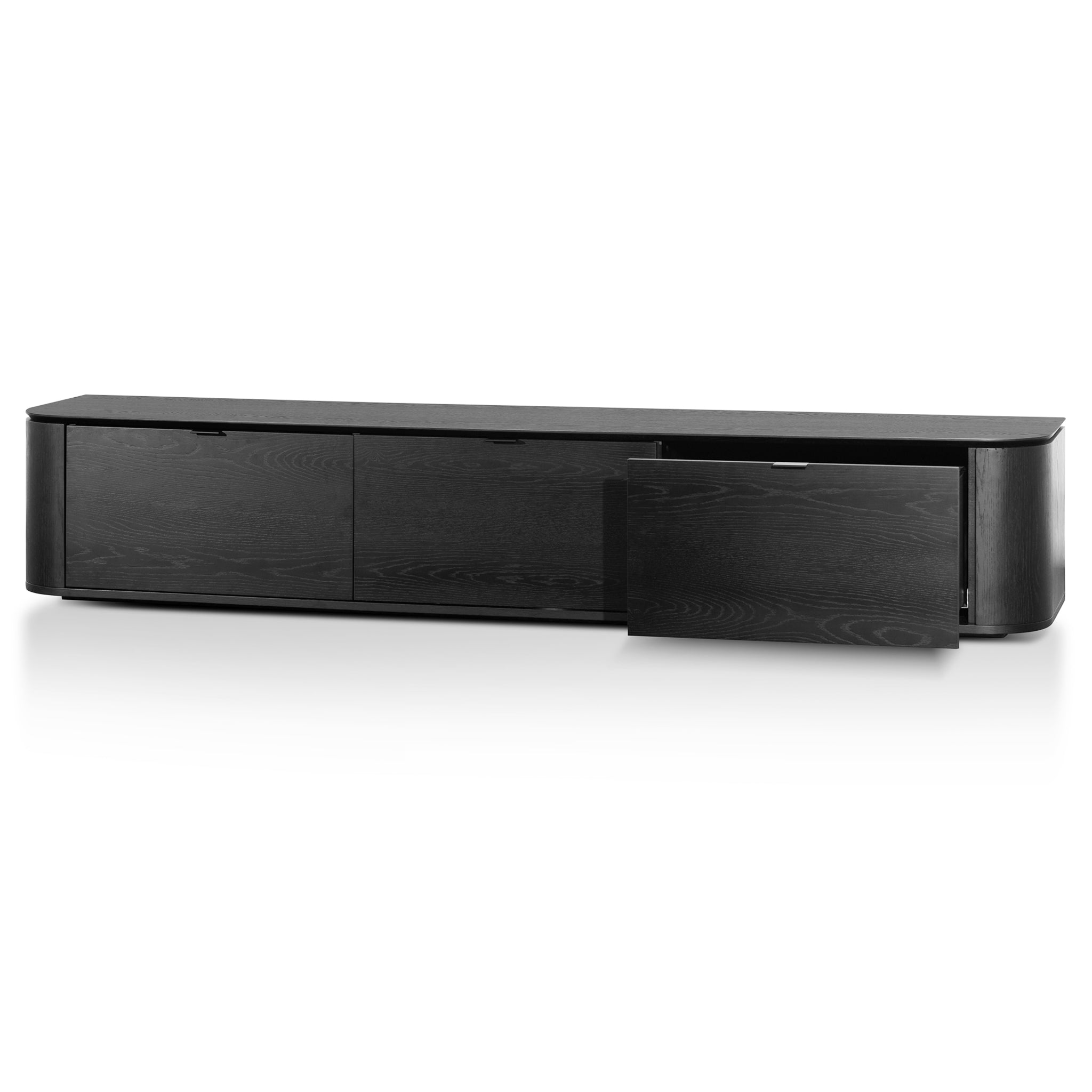 Landry 2.4m TV Entertainment Unit - Black Oak