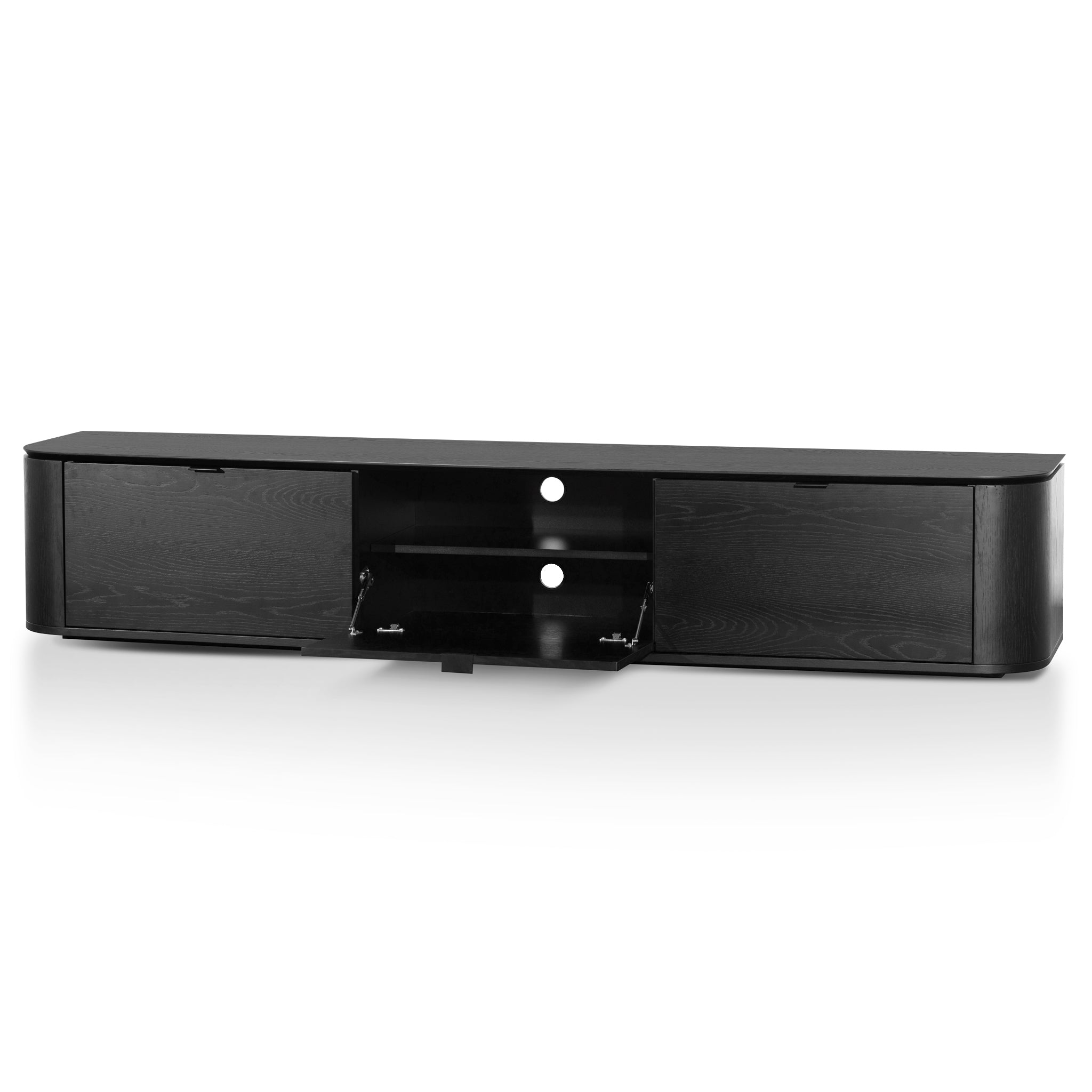 Landry 2.4m TV Entertainment Unit - Black Oak