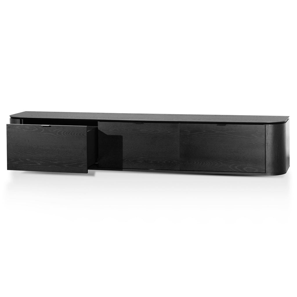 Landry 2.4m TV Entertainment Unit - Black Oak