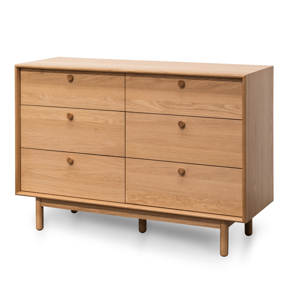 Kenston 6 Drawer Wide Chest - Oak