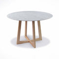 Kim 1.15m Marble Round Dining Table - Natural