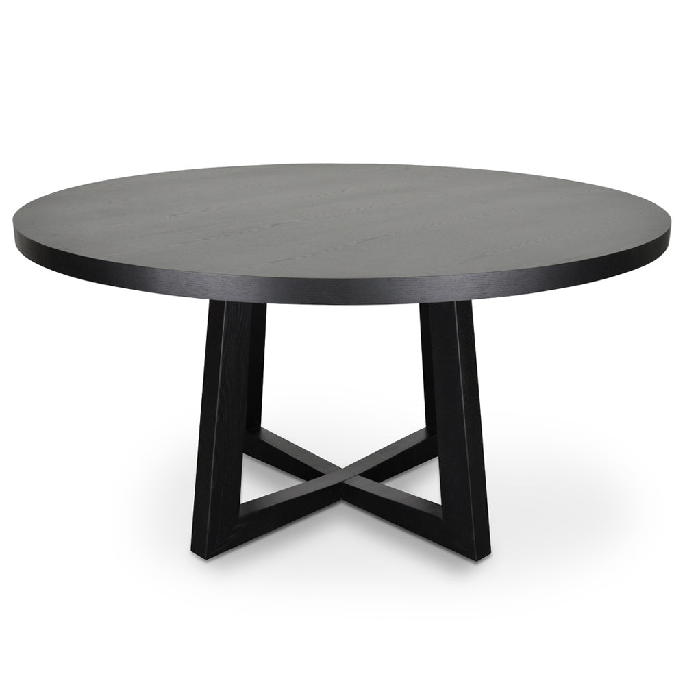Kim Round 1.5m Dining Table - Black